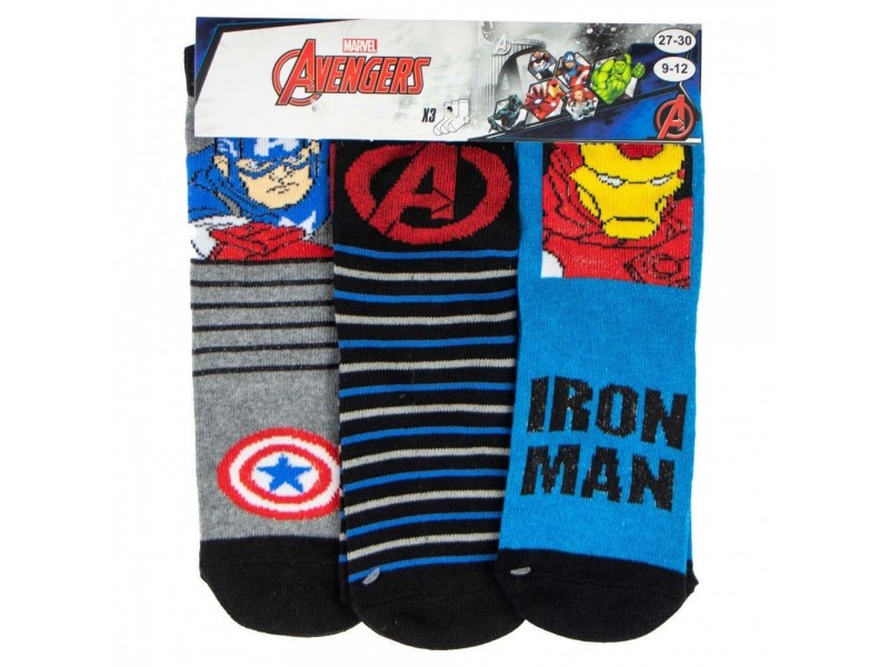 Avengers sokid (3-pakk)