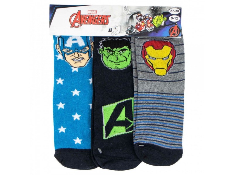 Avengers sokid (3-pakk)