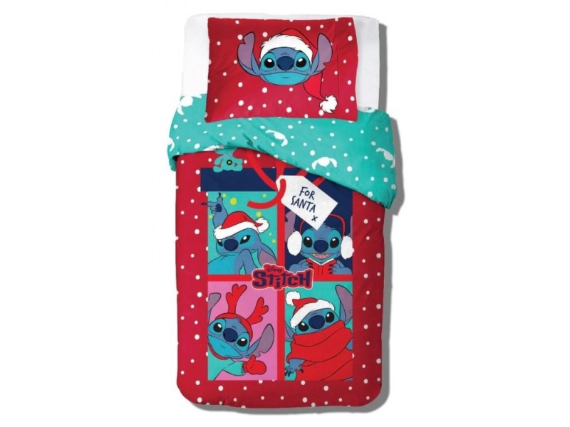 Lilo & Stitch jõuluteemaline voodipesukomplekt