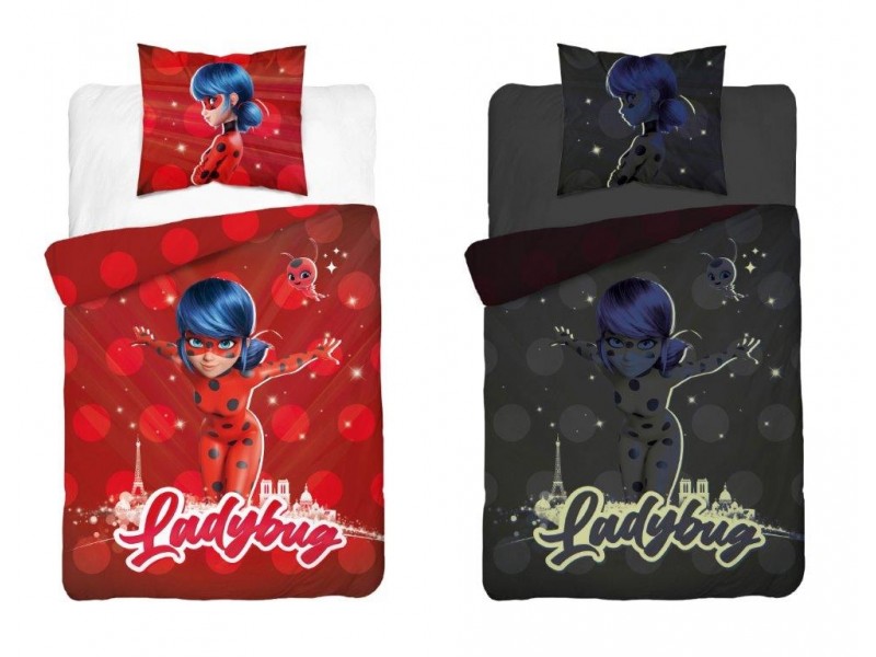 Miraculous Ladybug voodipesukomplekt (pimedas helendav)