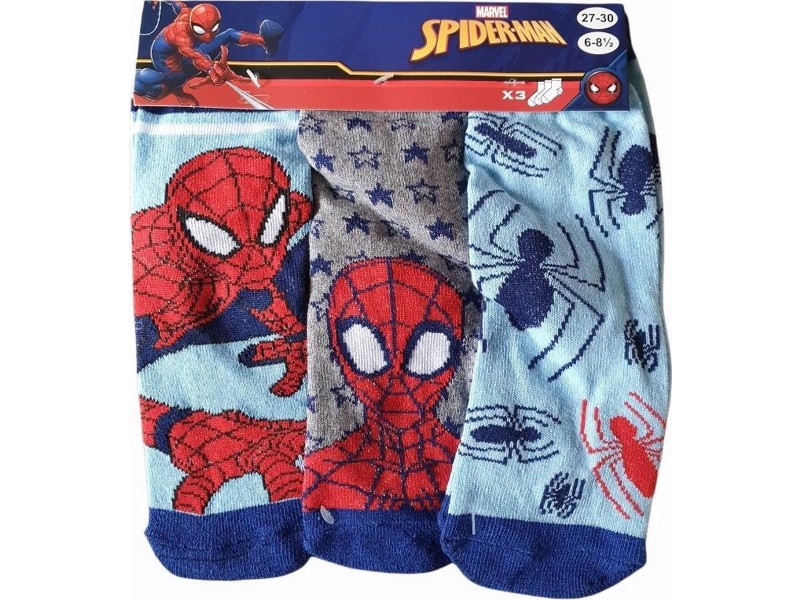 Spiderman sokid (3-pakk)